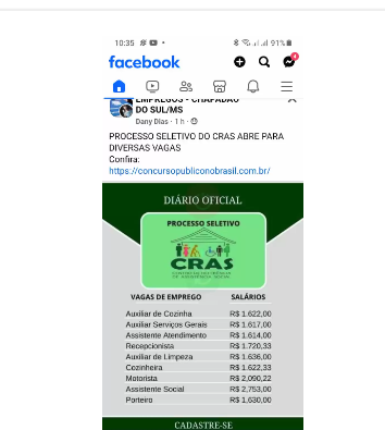 Imagem de compartilhamento para o artigo Chapadão do Sul faz alerta sobre golpes relacionados a seleção de emprego da MS Todo dia